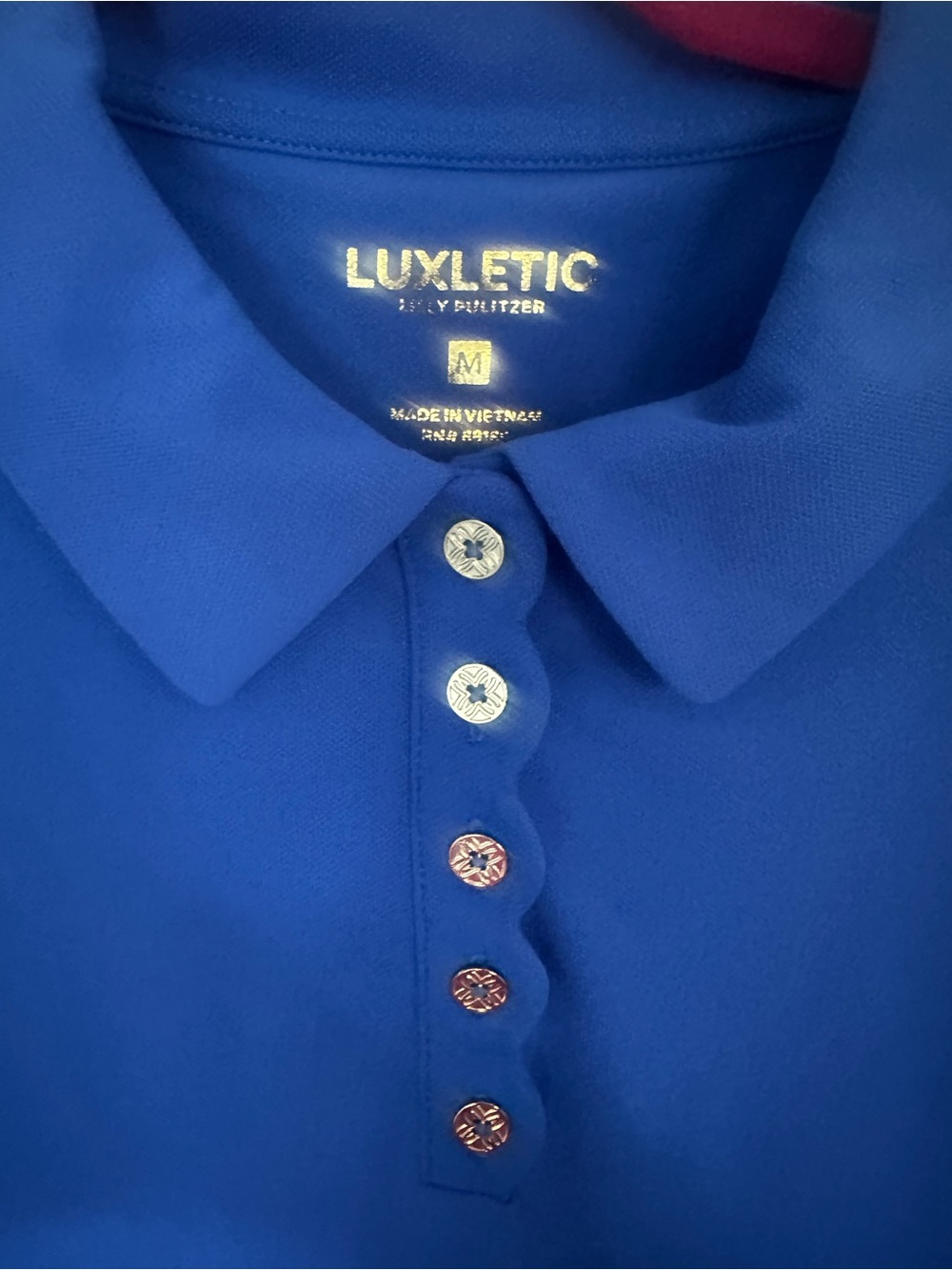 Lilly Pulitzer Luxletic Frida scallop polo top - Picture 3 of 4